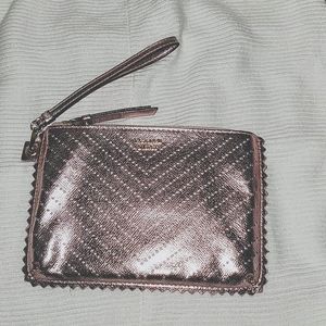Victoria's Secret wristlet metallic pink